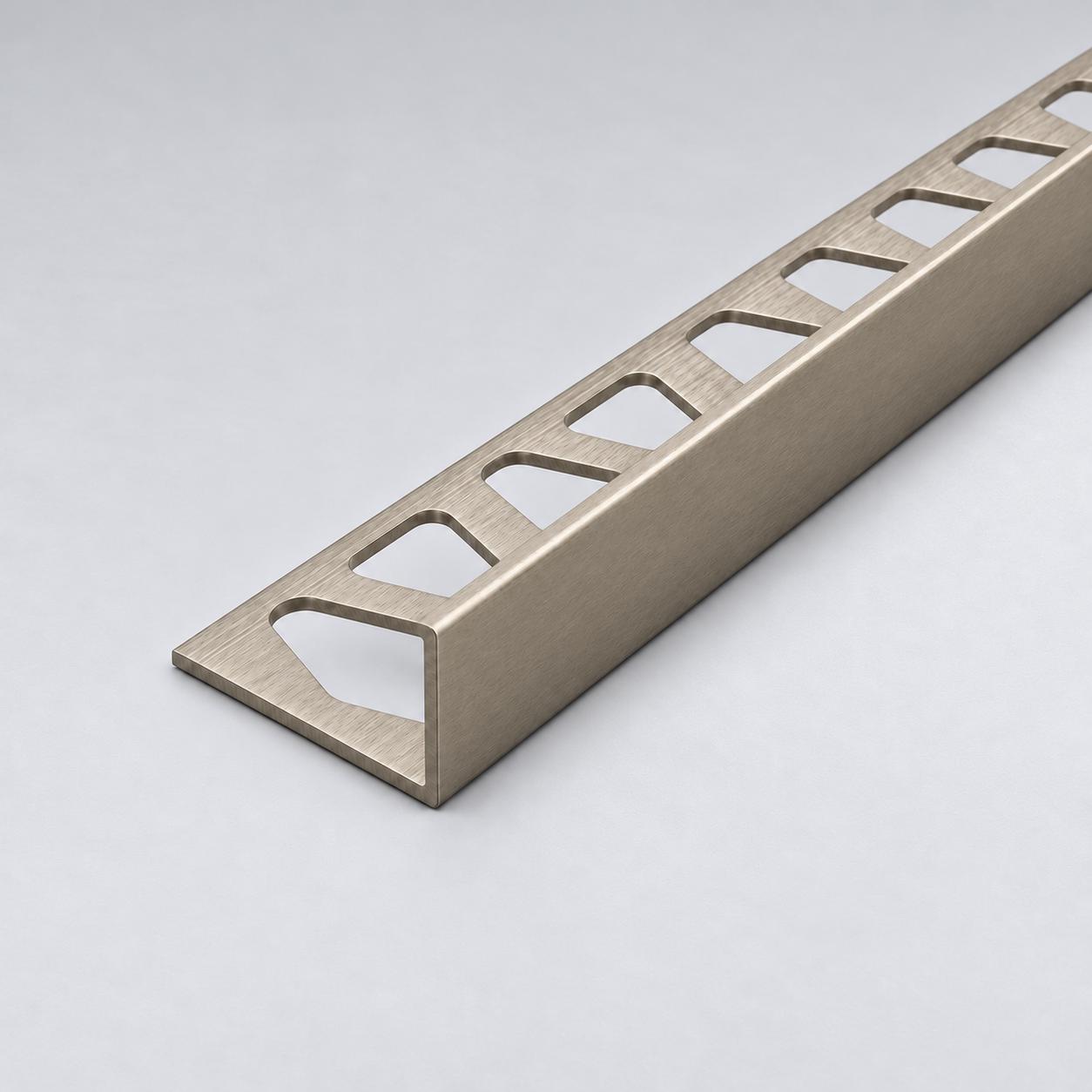 Giunti in alluminio per piastrelle profilo terminale Acciaio inox anodizzato 12 mm