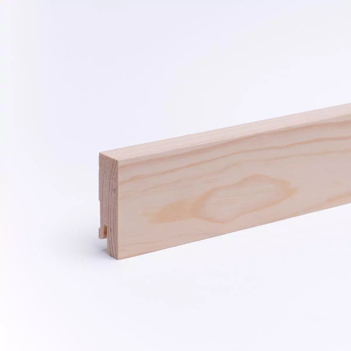 Vierkant Massivholz-Sockelleiste 60mm - Kiefer gelackt