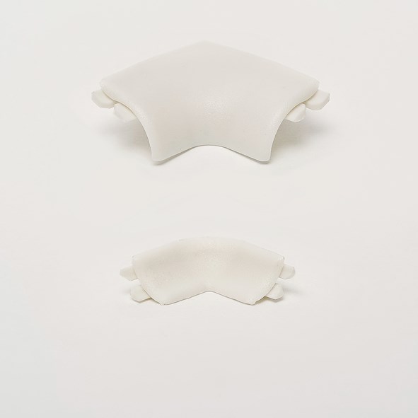 Angle intérieur pour plinthes flex pour revêtement du sol blanc