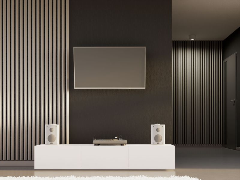 Pannello acustico K2 2600 x 400 mm - Feltro acustico nero - Sand