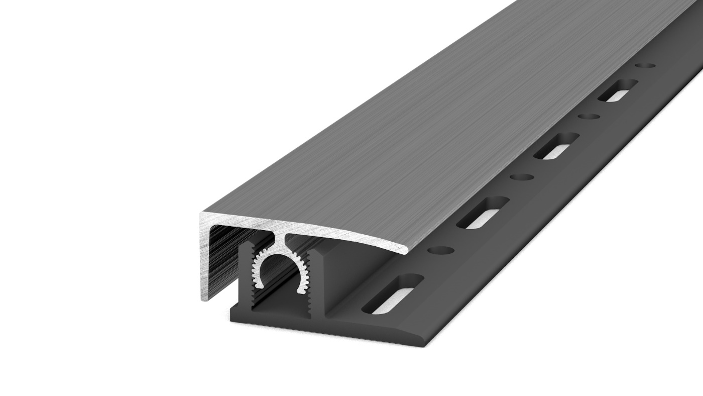 profil d'extrémité acier inoxydable brossé 2,70m