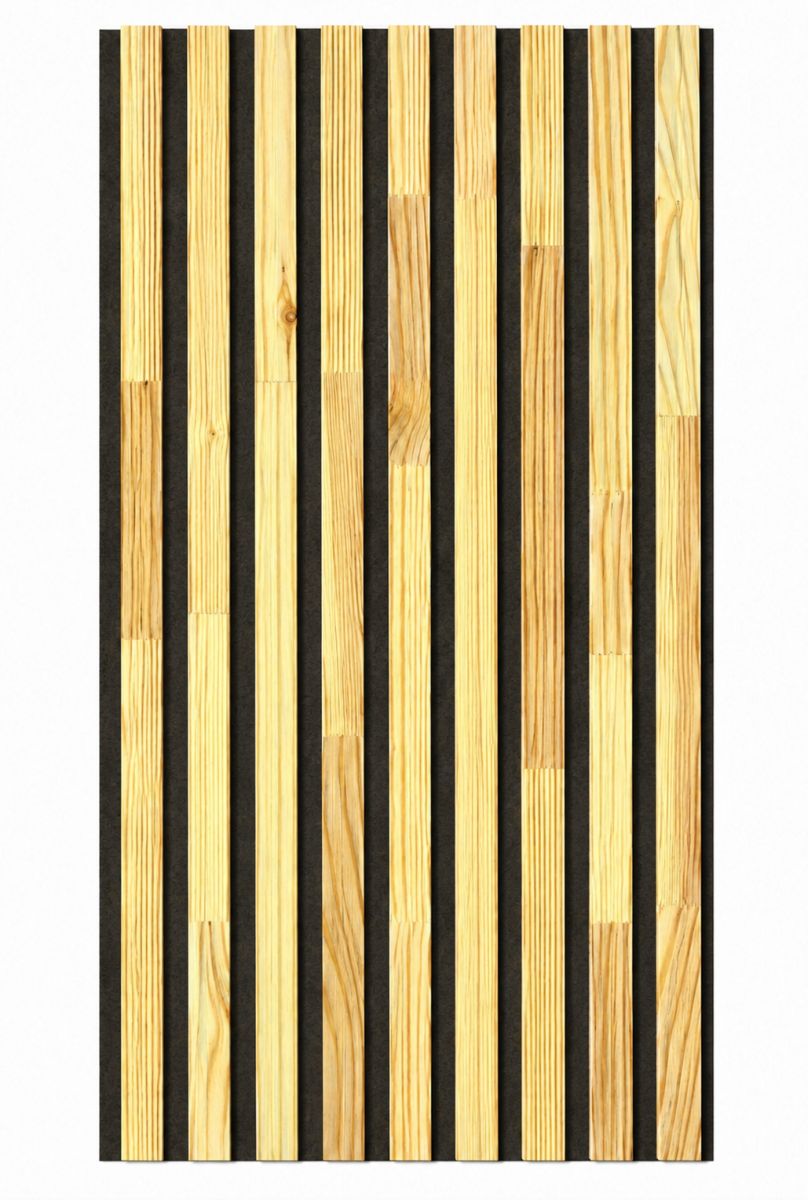 Paneles acústicos de madera maciza de pino 2600 x 400 mm - aceitado