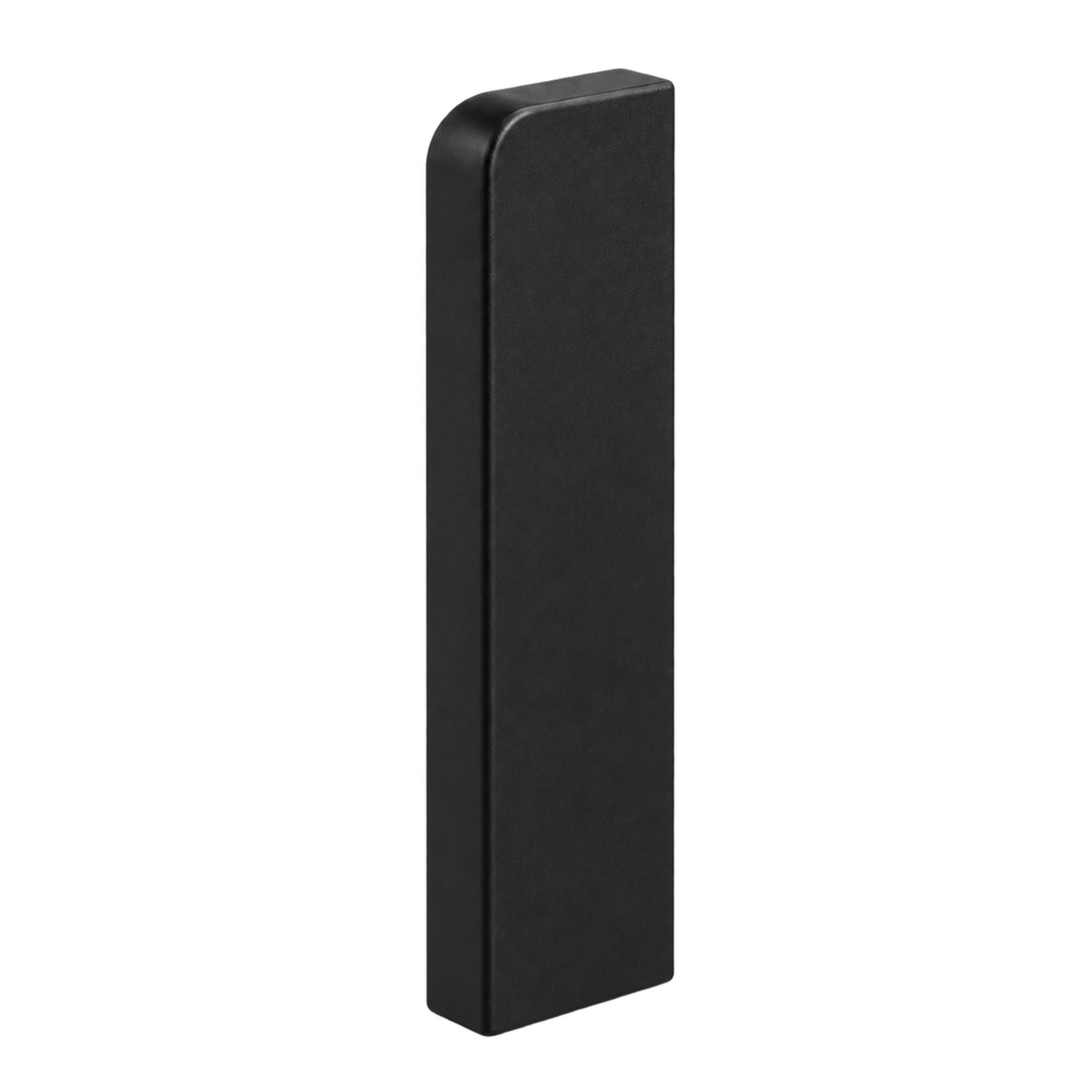 Embout droit pour plinthe Pure-Flex de 80 mm, noir intense
