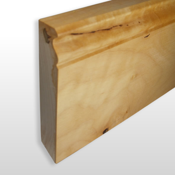 Plinthe en bois véritable profil Berlin 100 mm  érable huilé