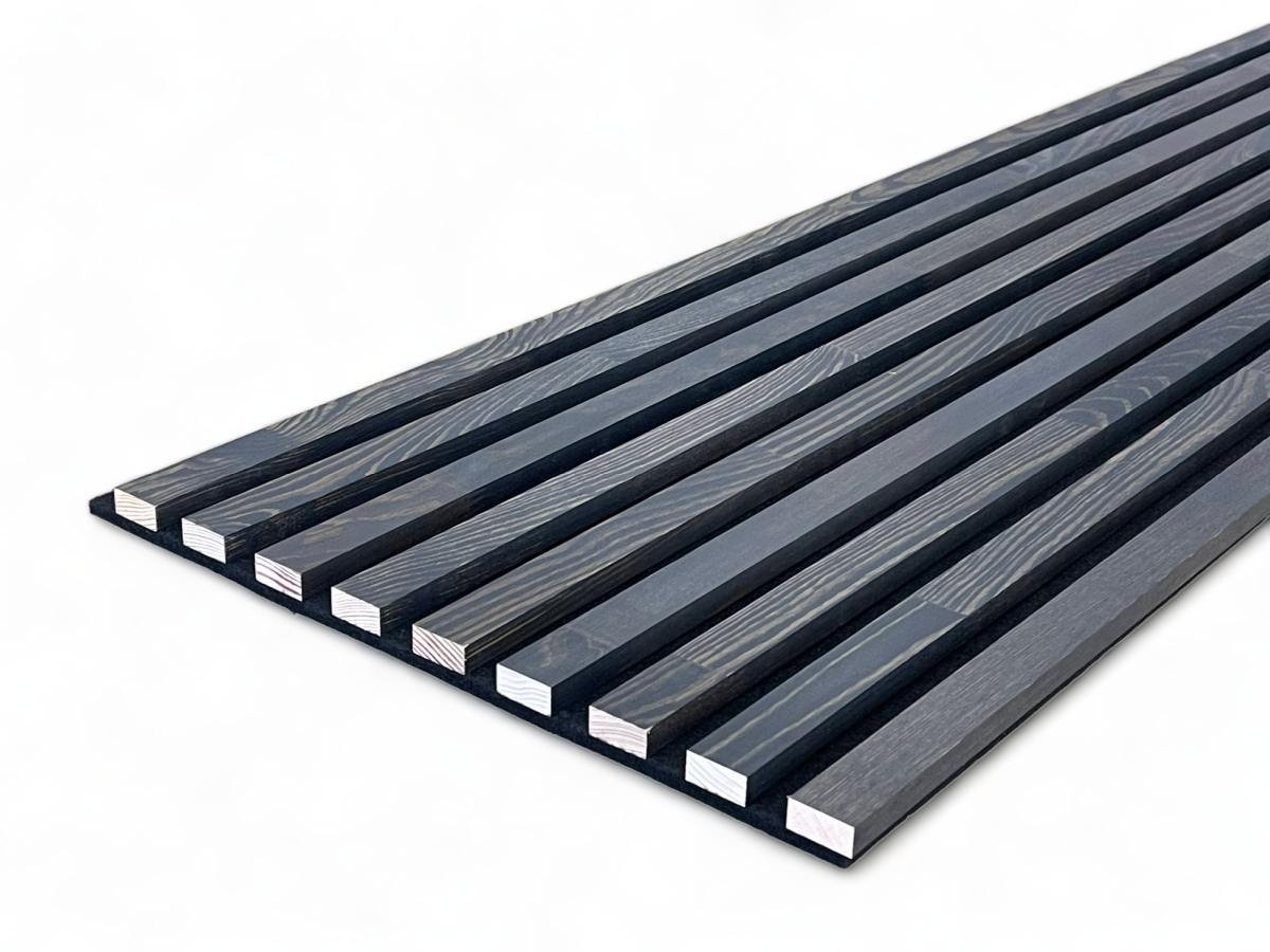 Panneaux acoustiques massifs 2600 x 400 mm Pin - Basalte
