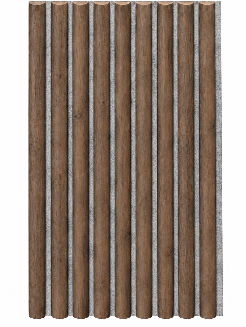 Campione WAVE - rovere scuro - feltro acustico grigio