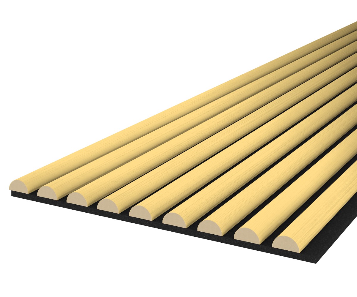 Pannello acustico WAVE 2600 x 400 mm - Feltro acustico nero - Gold