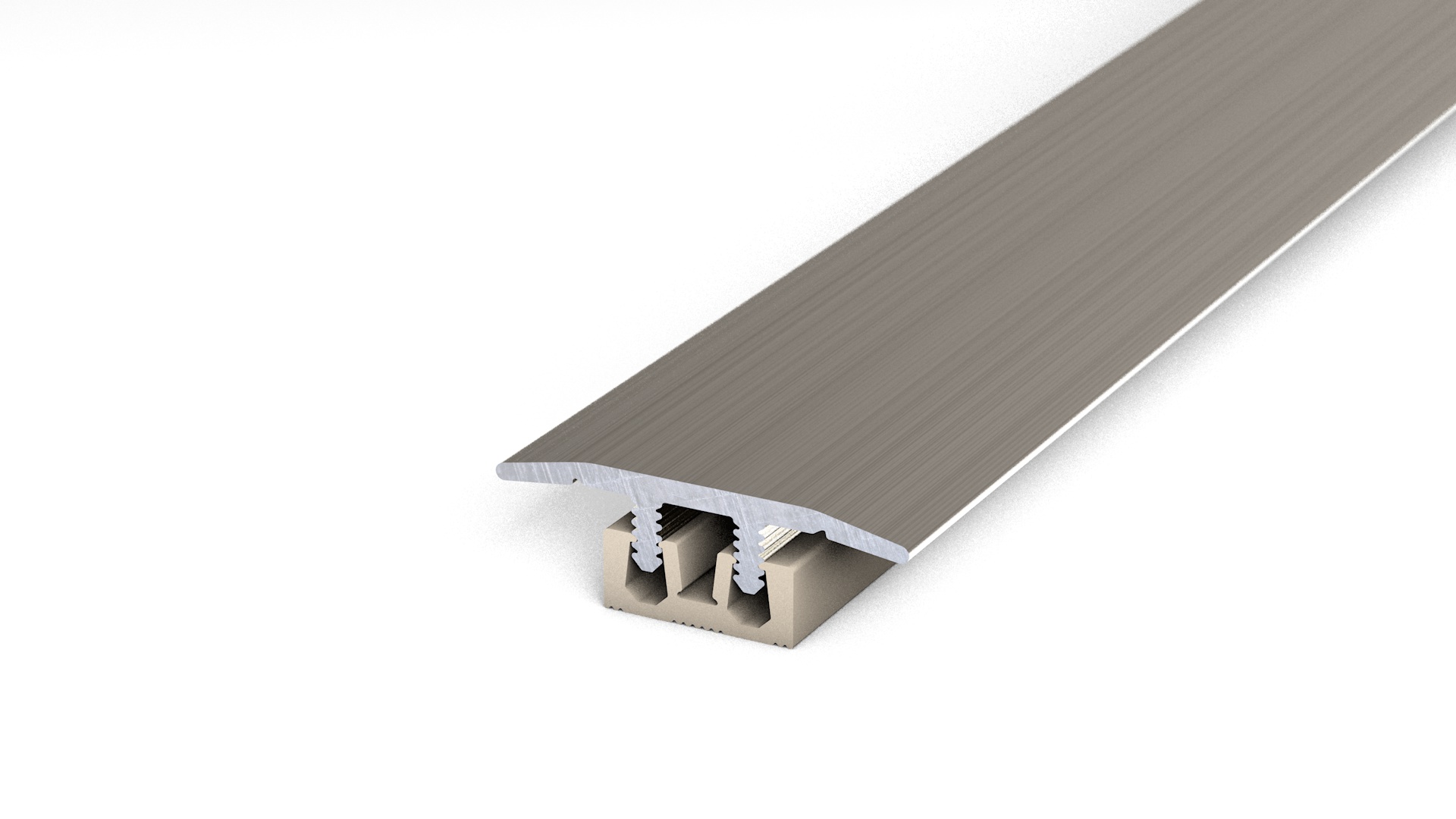 Prinz profi-design profilé de transition 27 mm - N° 338 - Acier inoxydable brossé - 200 cm
