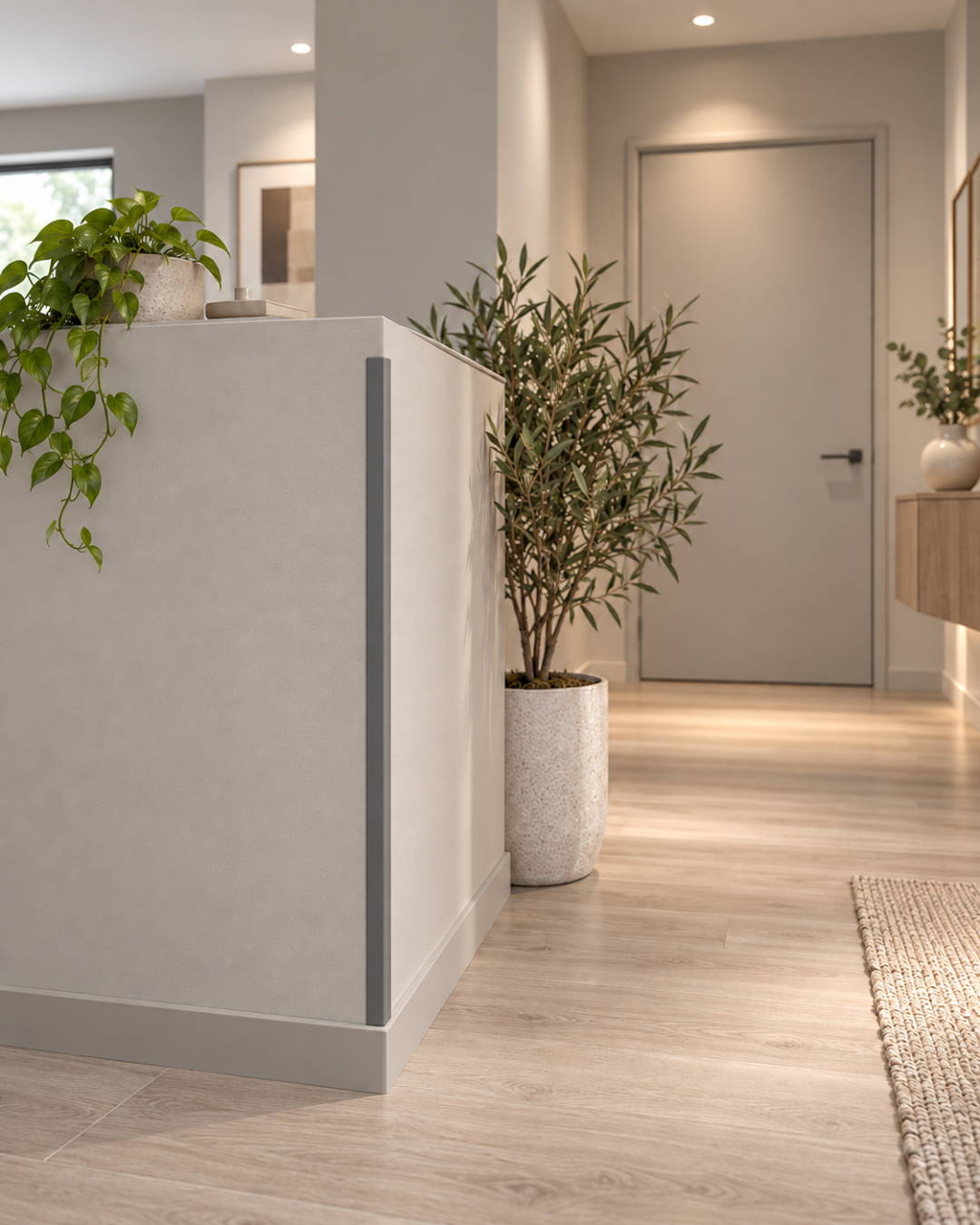 Cornière de protection d'angle 40 x 40 x 2 500 mm, PVC gris