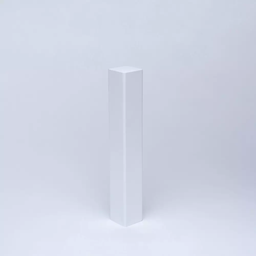 Massivholz Universal-Eckblock 125mm Weiß Lackiert RAL9010 - ohne Fase