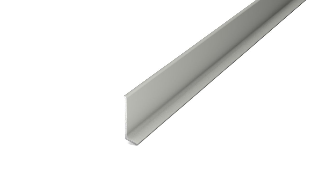 Plinthe en aluminium à coller 11 x 40 mm titan
