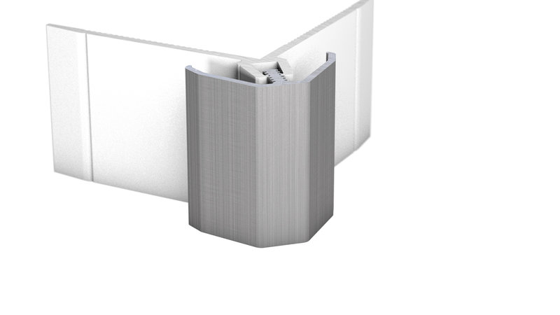 Cornière extérieure MuraTec en aluminium, acier inoxydable - pour épaisseurs de revêtement 3 - 5 mm