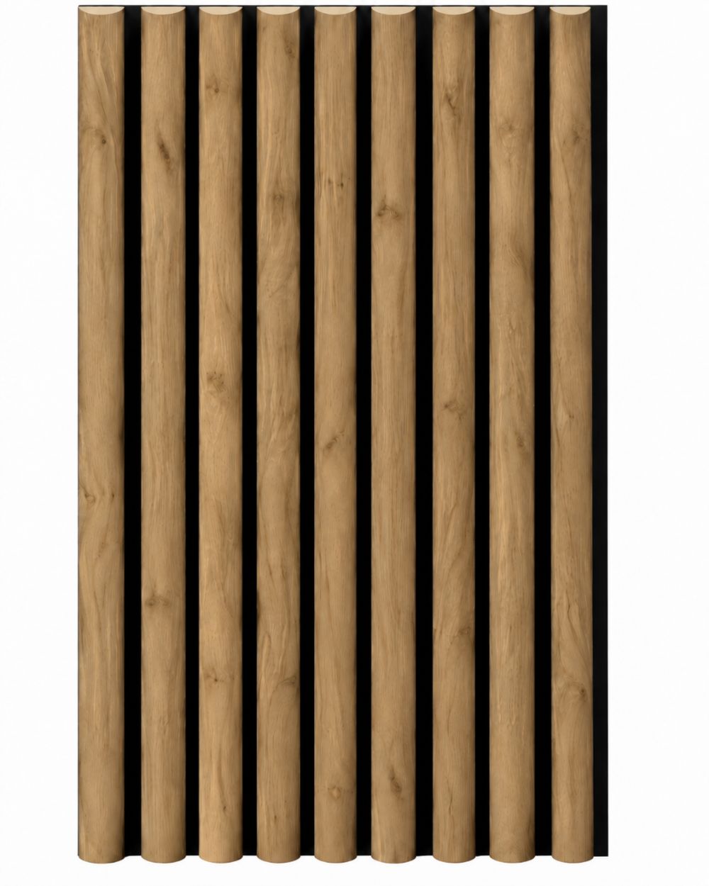 Campione WAVE - rovere naturale - feltro acustico nero