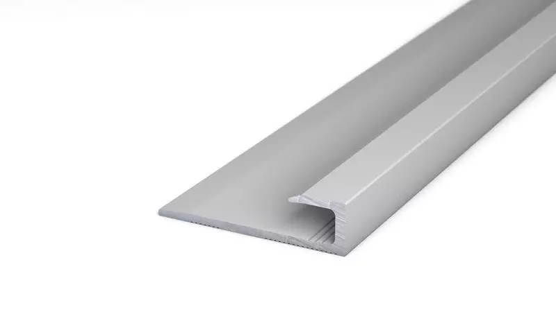 Alu-Abschlussprofil Nr. 143, 27 x 7,4 mm - Silber 270 cm