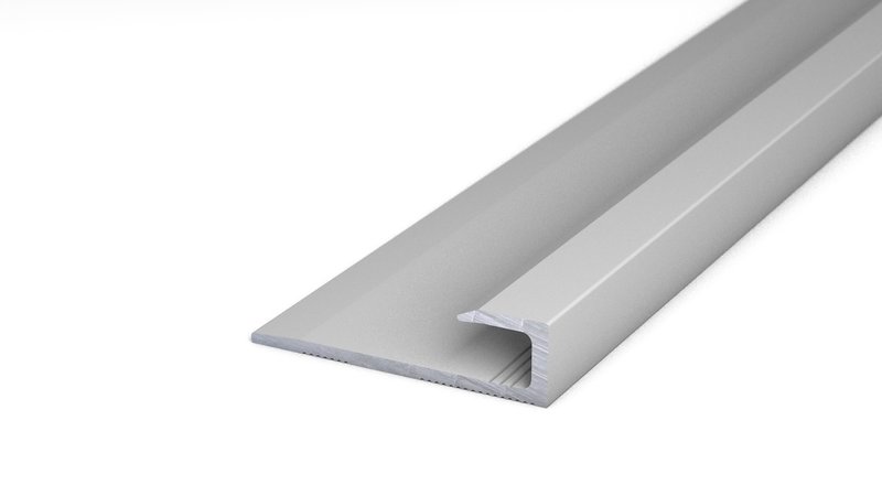 Profilé de finition en aluminium n° 143, 27 x 7,4 mm - Argent 270 cm