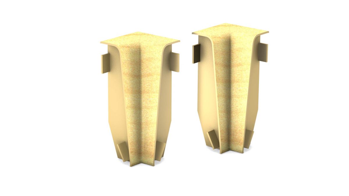 Prinz angles intérieurs pour MDF-sockeleiste 18 x 58 mm n° 809. - Érable