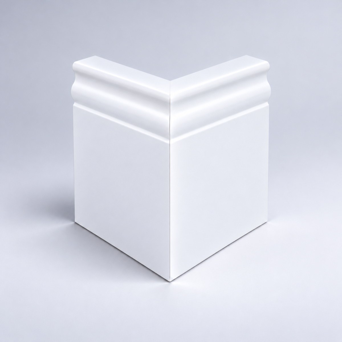 Angolo esterno per copribattiscopa profilo berlinese 120 mm bianco