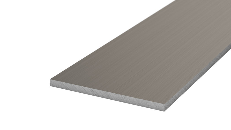 Prinz profilé plat 50 x 3 mm - N° 123 - Acier inoxydable brossé - 250 cm