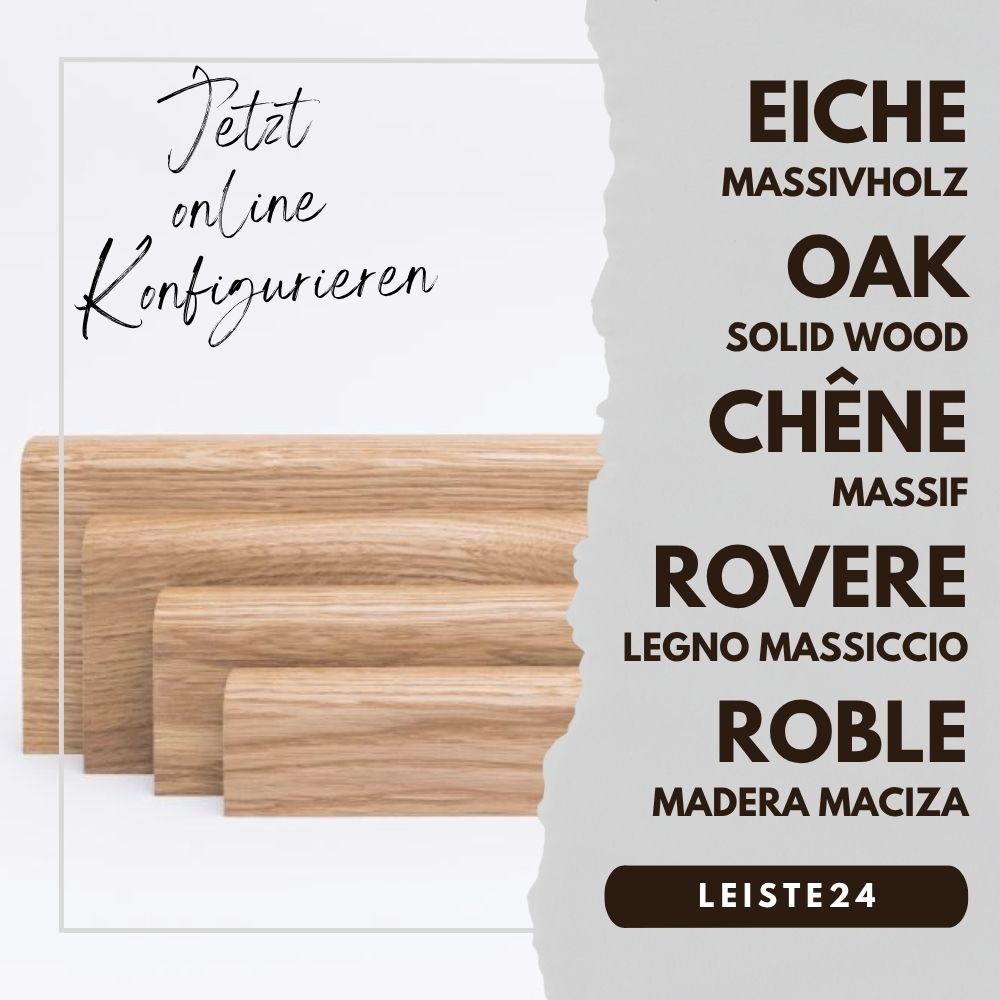 Configurateur de plinthes en chêne naturel