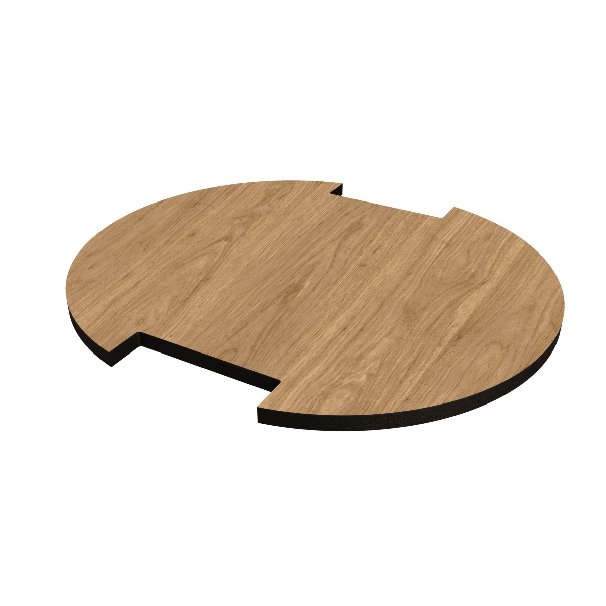 Rangement ovale pour séparateur de pièce design - Chêne naturel