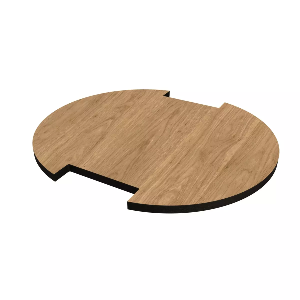 Ablage Oval für Design Raumteiler - Eiche natur - Inhalt 2 Stück