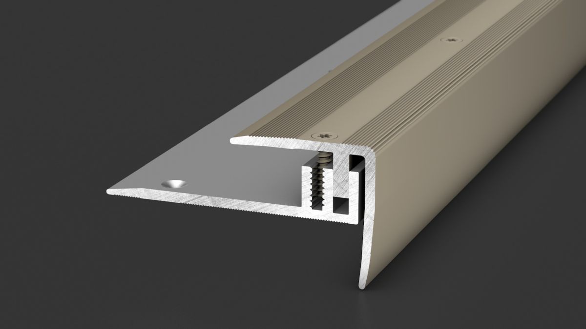 Prinz LPS 220 nez de marche 27,7 x 27 mm - N° 229 - Acier inoxydable mat - 250 cm