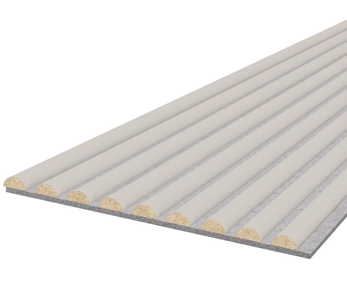 Échantillon WAVE - Rose - Feutre acoustique gris