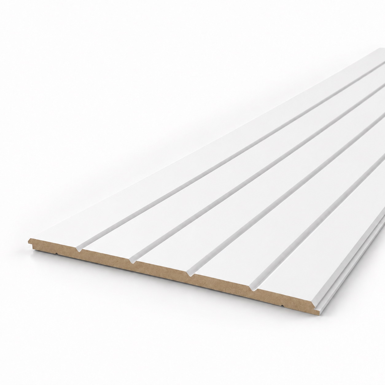 Panneau mural VERO blanc | Revêtement mural moderne en MDF 17 x 260 cm