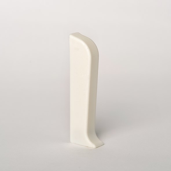 Embout gauche pour plinthes flex pour revêtement du sol blanc