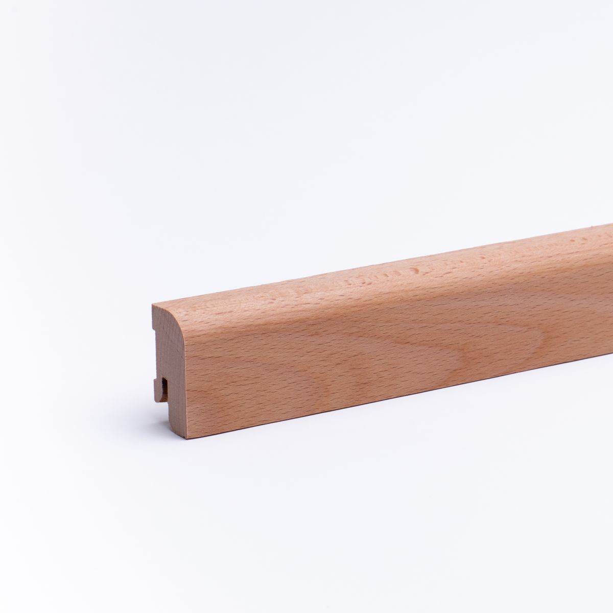 Plinthe en bois massif 40 mm arrondie - hêtre huilé