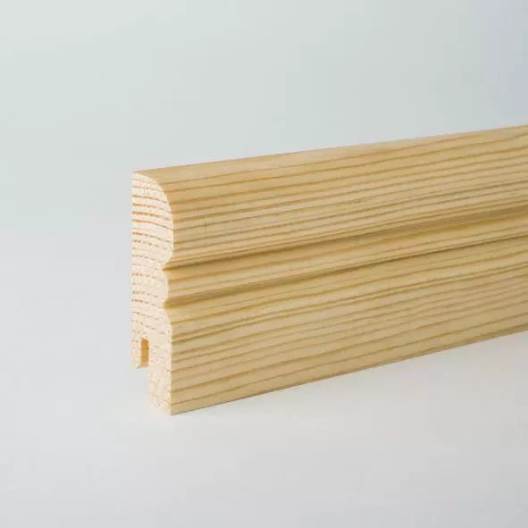 Massivholz-Sockelleiste Alt Reno Profil 80mm - Kiefer roh