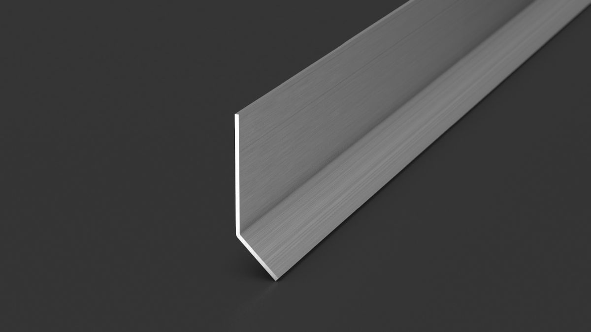 Prinz acier inoxydable-plinthe 15 x 60 mm - N° 384 - Brossé - 250 cm