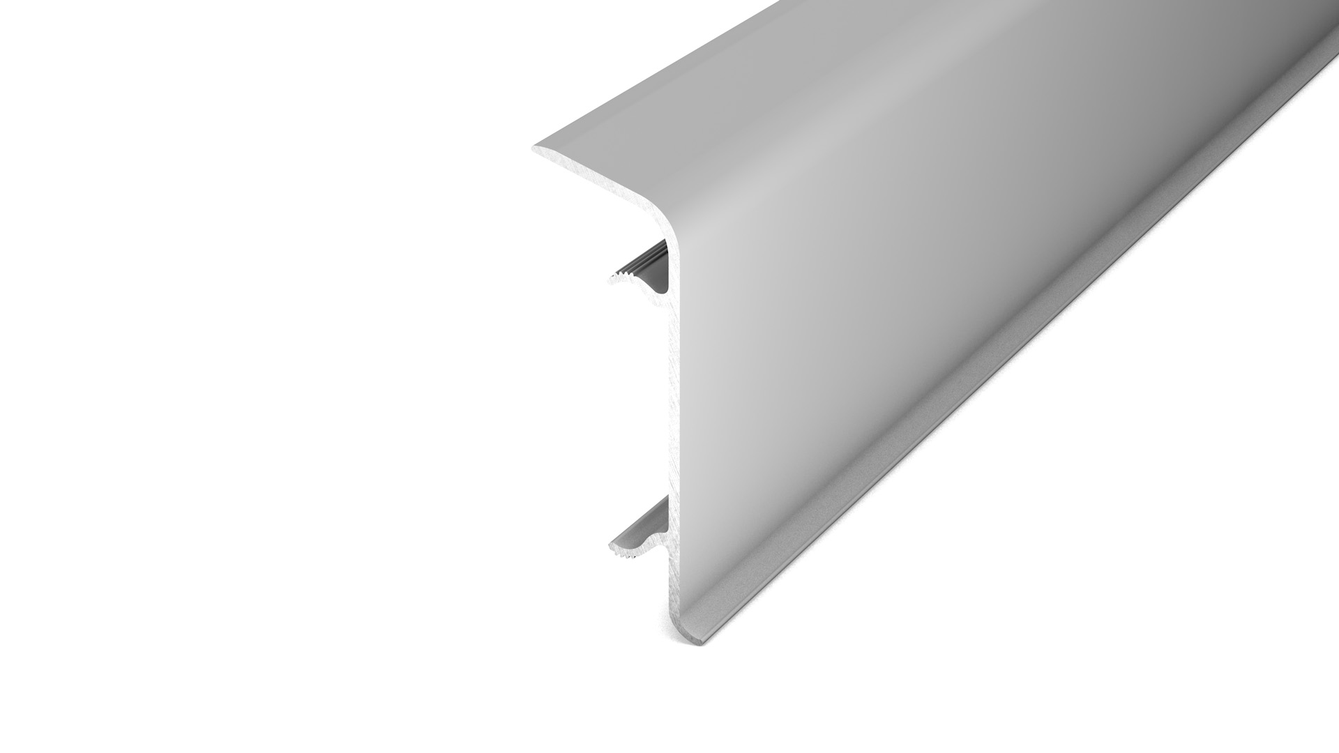 Rodapiés de metal para el montaje de cables - plata
