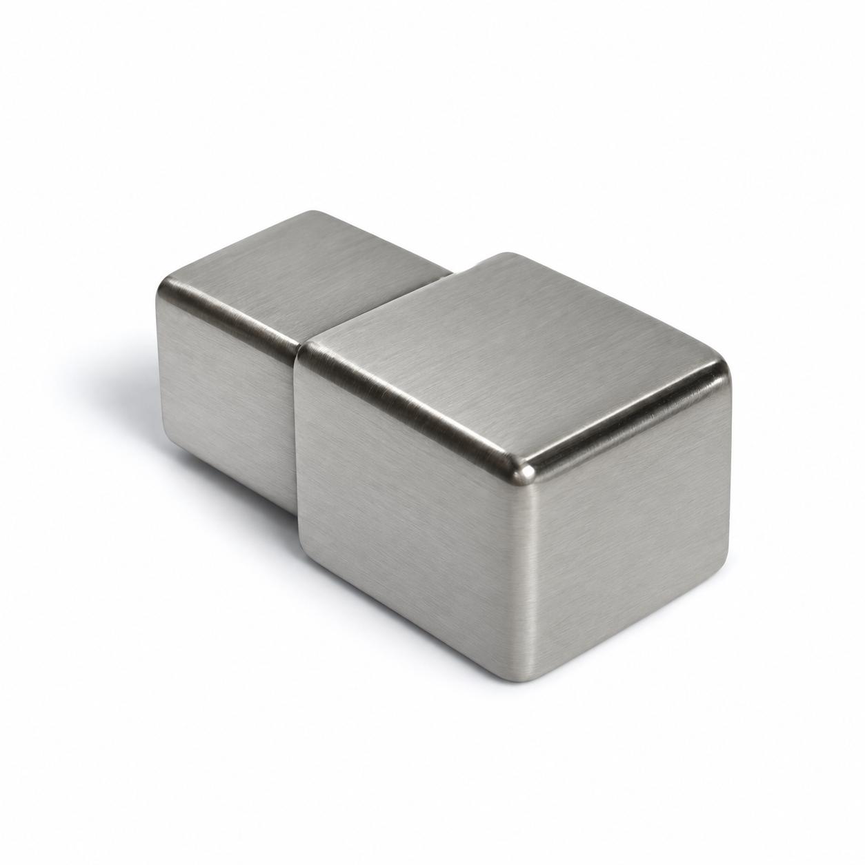 Tapa para perfil cuadrado de acero inoxidable «tipo Q» de 10 mm - Pulido