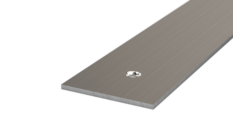 Prinz profilé plat 40 x 2 mm - N° 104 - Acier inoxydable brossé - 100 cm