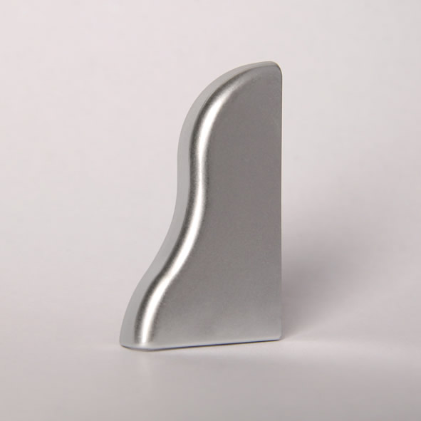 Embout droite argent mat