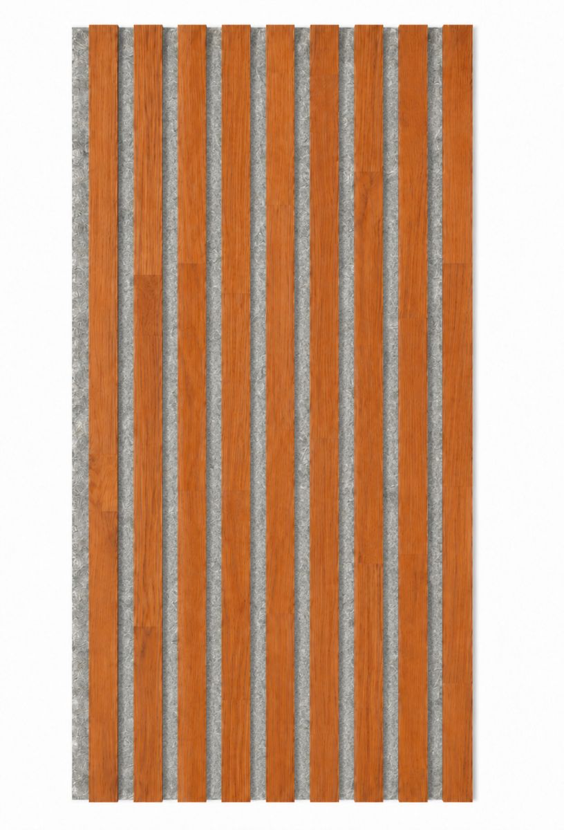 Panel acústico de madera maciza Acoustic+ Gris 2600 x 400 mm - Roble natural - Safran Red