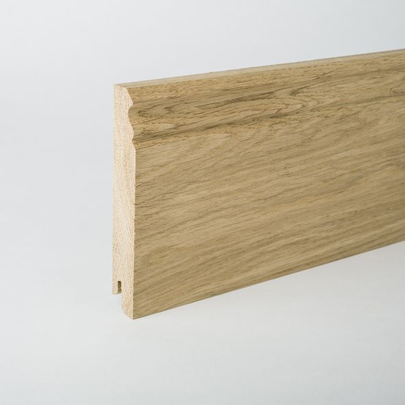 Plinthe en bois véritable profil Berlin 100mm chêne naturel
