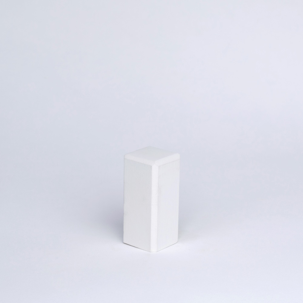 Bloc d'angle universel 45mm blanc laqué RAL9010