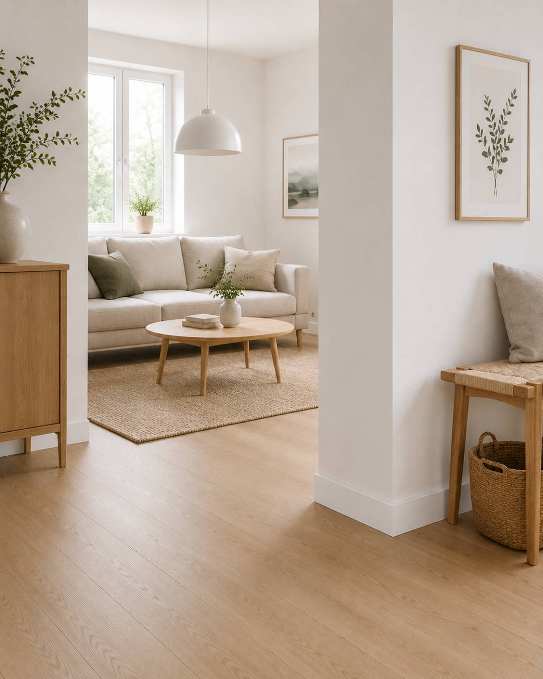 Rodapié con acabado tipo madera 60 mm, blanco similares RAL 9016