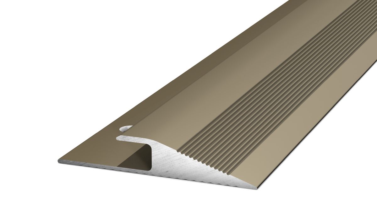 Prinz perfil rampa 39 x 6,8 mm - N.º 269 - Acero inoxidable mate - 250 cm
