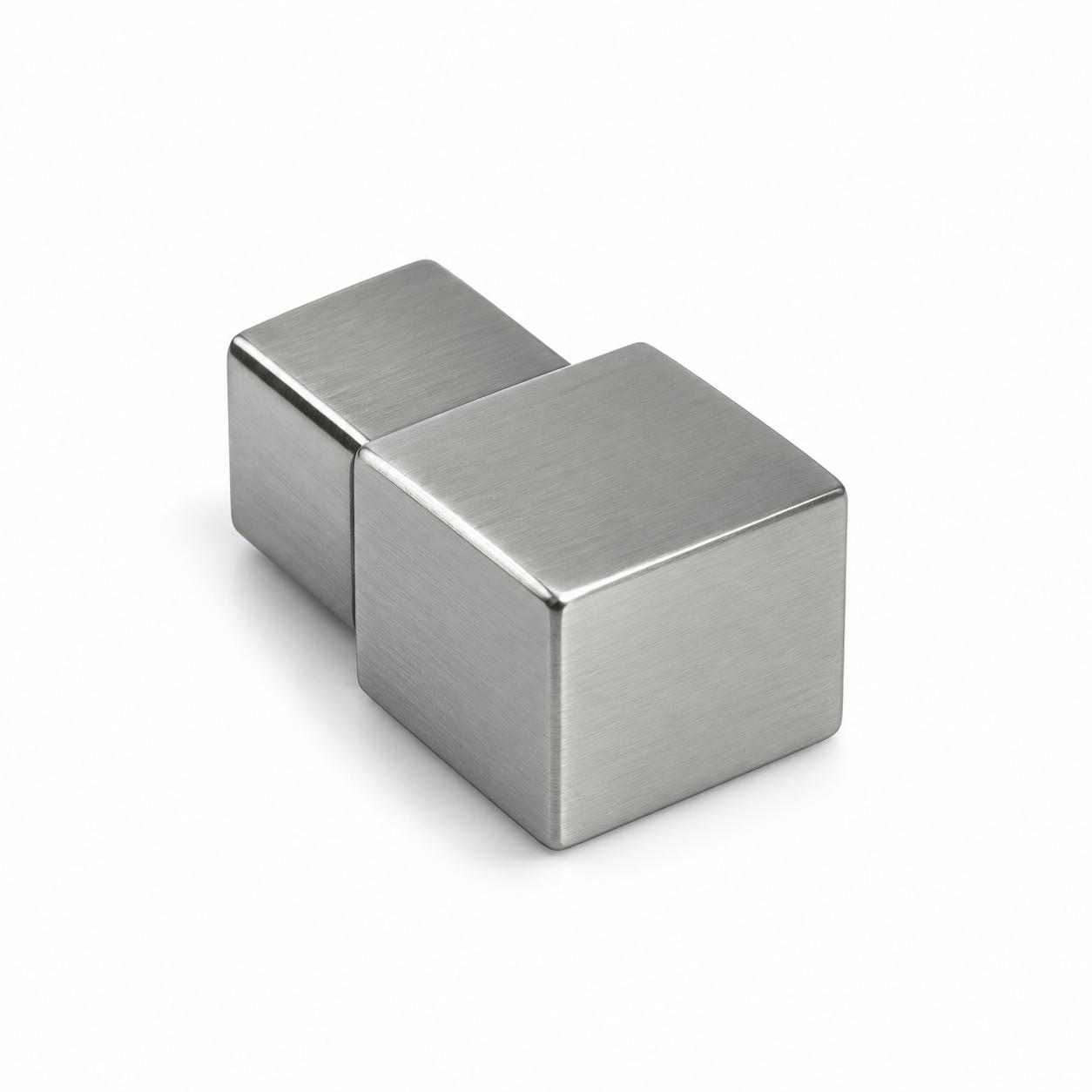 Tapa para perfil cuadrado de acero inoxidable «tipo Q» de 10 mm con ranura - Pulido