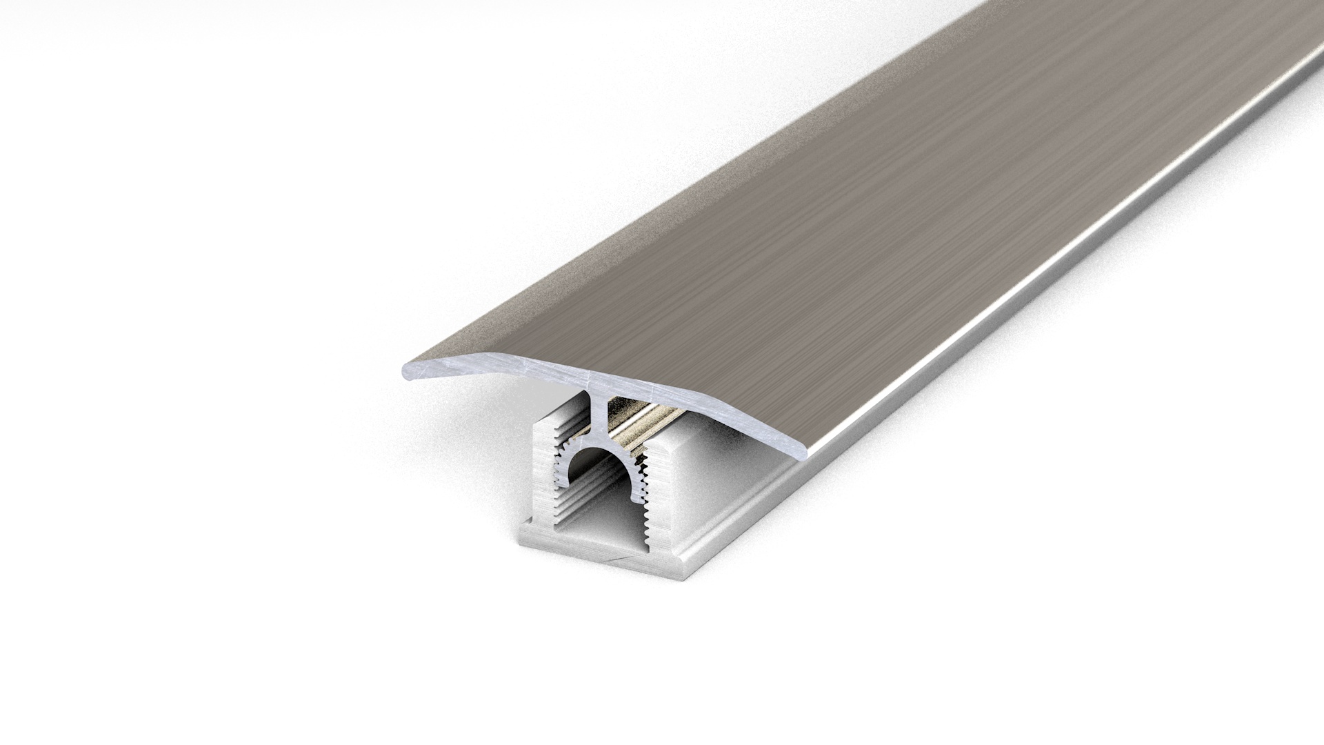 Prinz PROFI-TEC CORE profilé de transition 34 mm - N° 335 - Acier inoxydable brossé - 200 cm