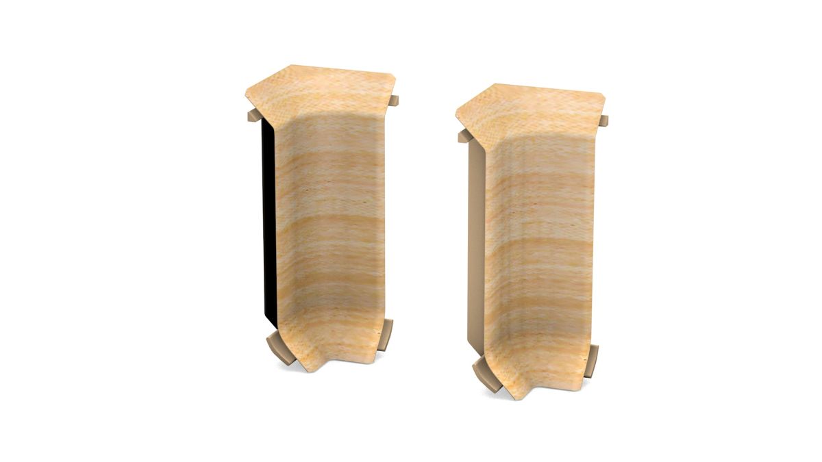 Prinz angles intérieurs - Plastique. pour hartschaum-plinthe 60 mm. - N° 811 - Érable