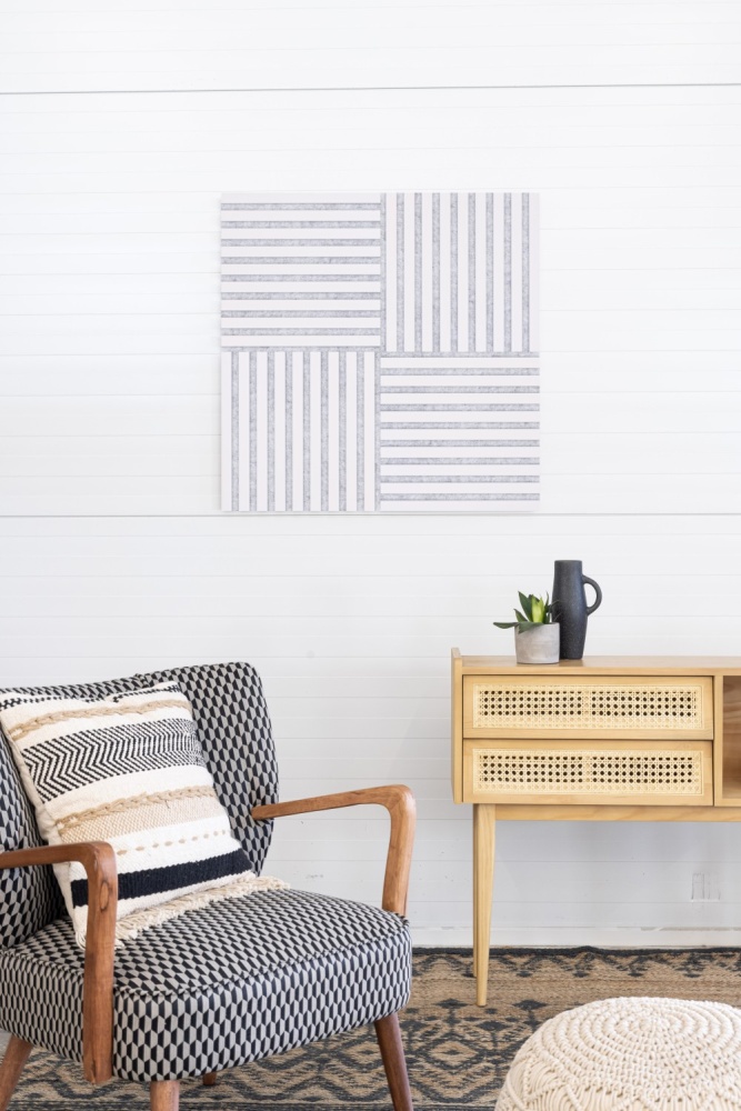 Panneau acoustique Acoustic+ Rose 400 x 400 mm - Feutre acoustique gris