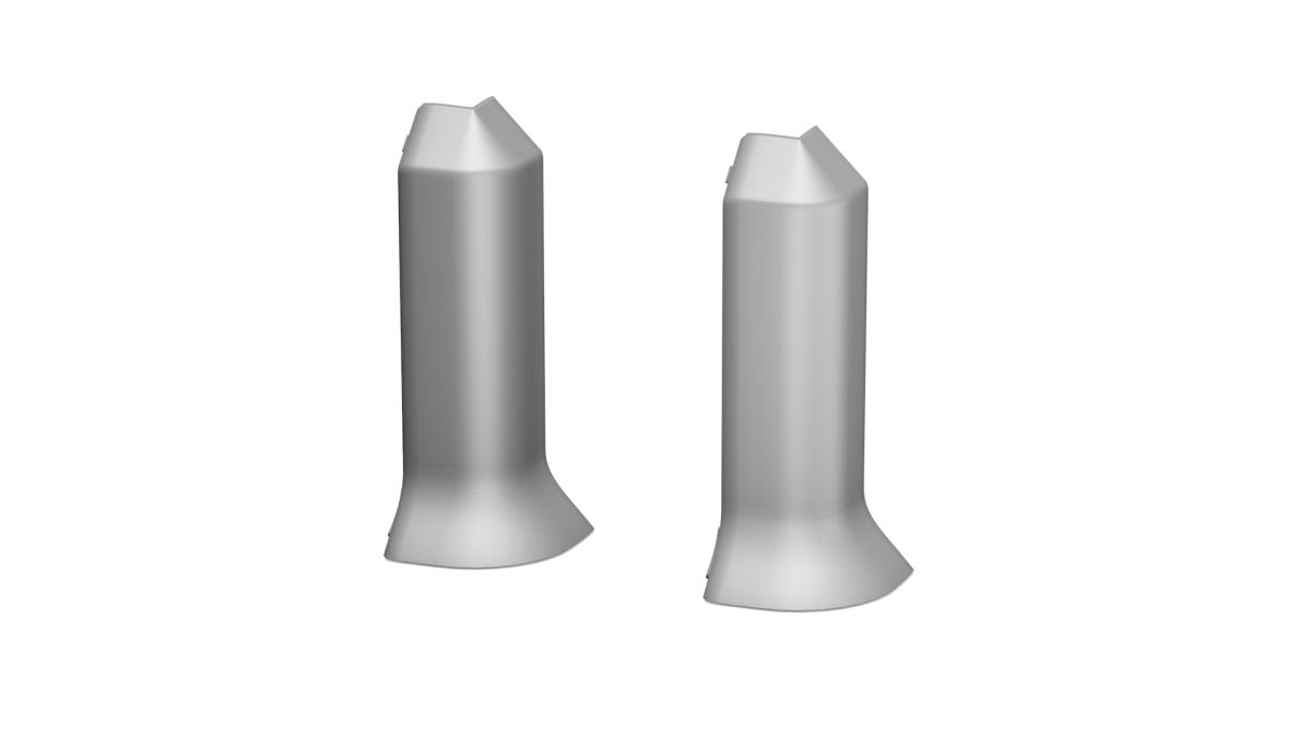 Prinz angles extérieurs - Plastique. pour hartschaum-plinthe 60 mm. - N° 811 - Argent
