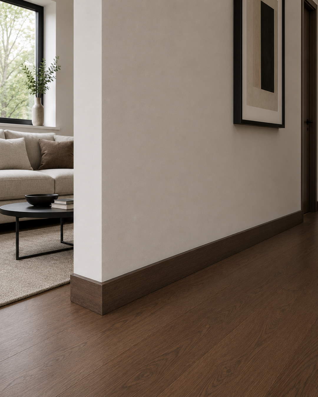 Rodapié con acabado tipo madera 60 mm, Roble oscuro