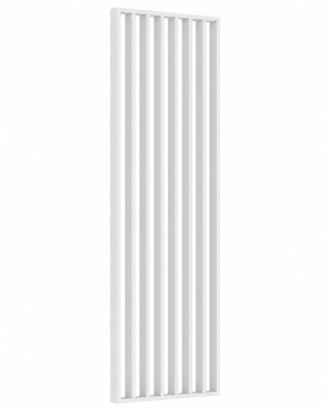 Separador de ambientes/pared de lamas 580 x 2750 x 65 mm blanco