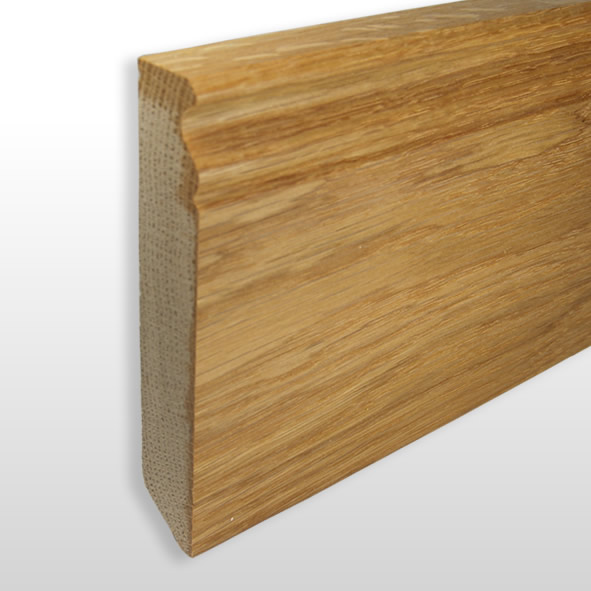 Plinthe en bois véritable profil Berlin 100mm chêne huilé