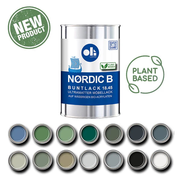 OLI-NATURA Nordic B - peinture colorée ultra-mate - 1 litre - Pigeon Blue